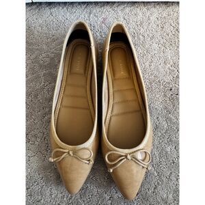 Kelly & Katie Abby Tan Pointy Toe Flat Size Women 9.5M